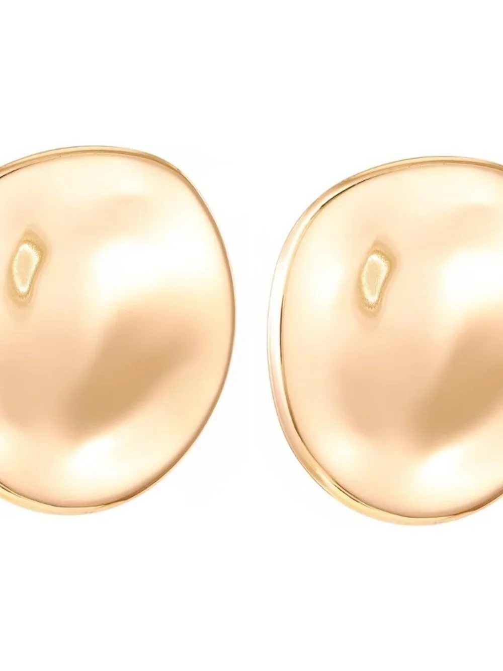 Chunky Gold Statement Earrings for Women Exaggerated Silver Minimalist Drop Earr - Picture 3 of 3